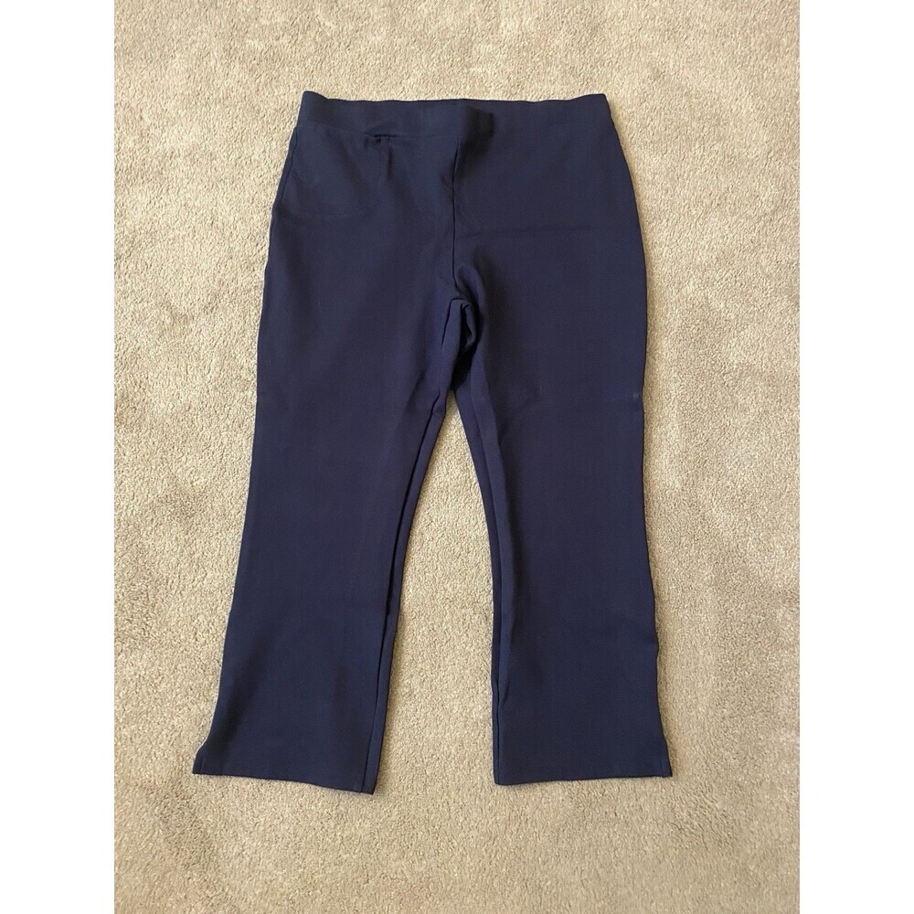 Quince Ultra-Stretch Navy Blue Ponte Kick Flare Pant Classic Staple Women’s XL